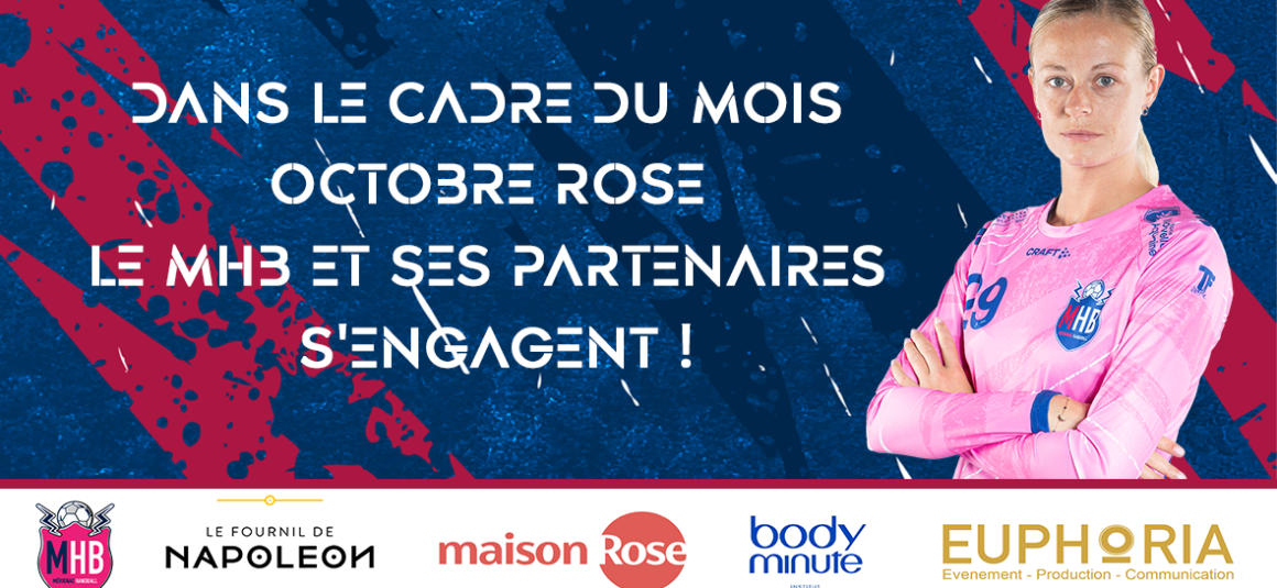 Le Mérignac Handball et ses partenaires s’engagent dans le cadre du mois Octobre Rose !