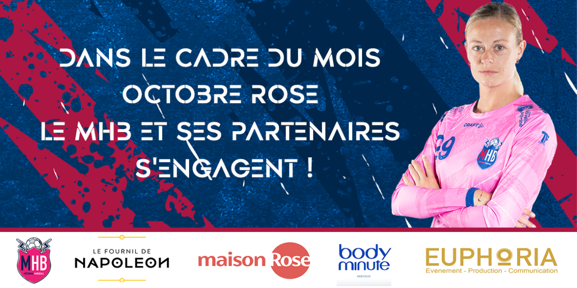 Le Mérignac Handball et ses partenaires s’engagent dans le cadre du mois Octobre Rose !